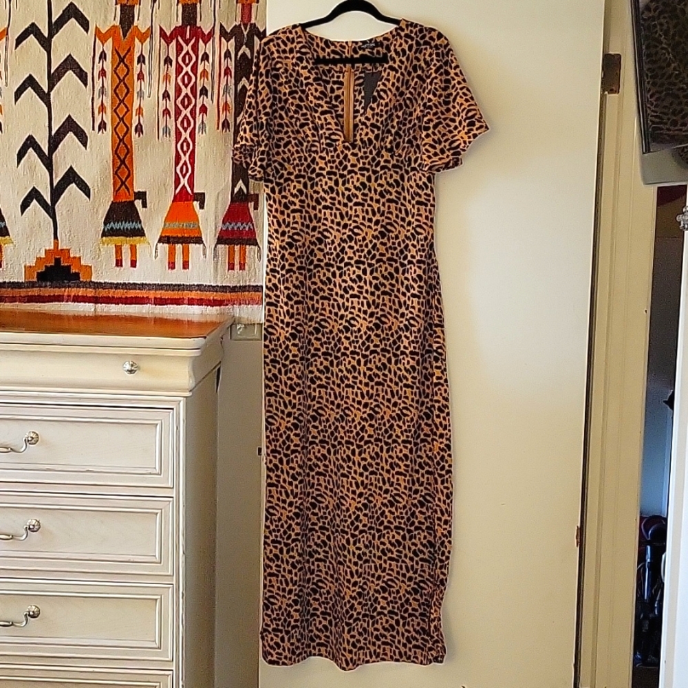 Nasty Gal leopard maxi dress 8